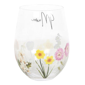 Mum Wildflower Stemless Glass