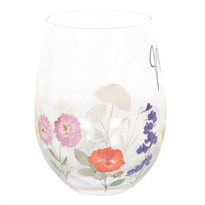 Mum Wildflower Stemless Glass