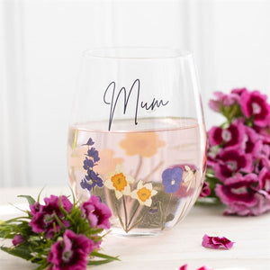 Mum Wildflower Stemless Glass