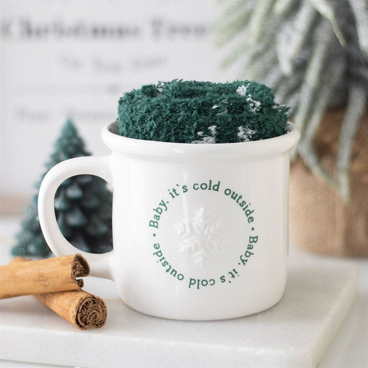 Baby It's Cold Outside Mug & Socks Set