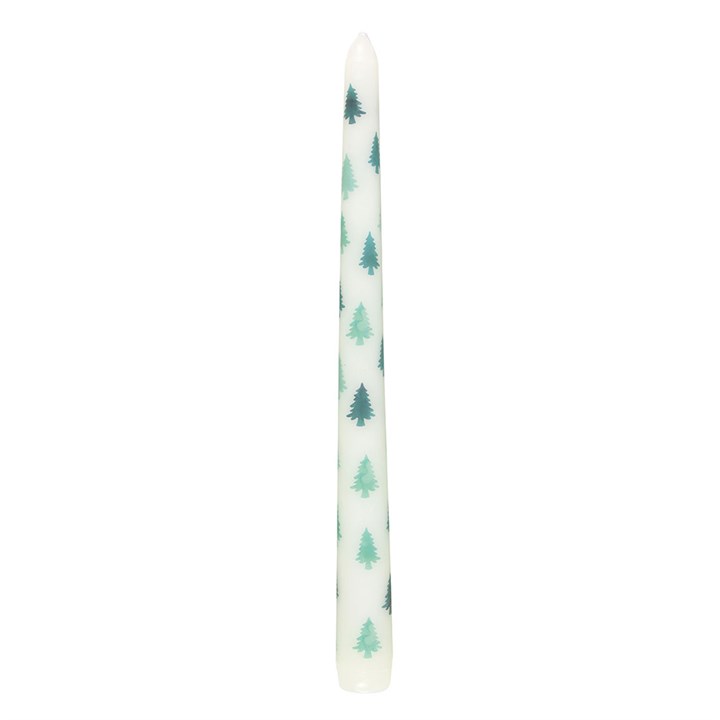 Green Fir Tree Candle Holder With Taper Candle