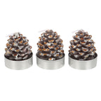 Set of Six Pinecone T-Light Candles