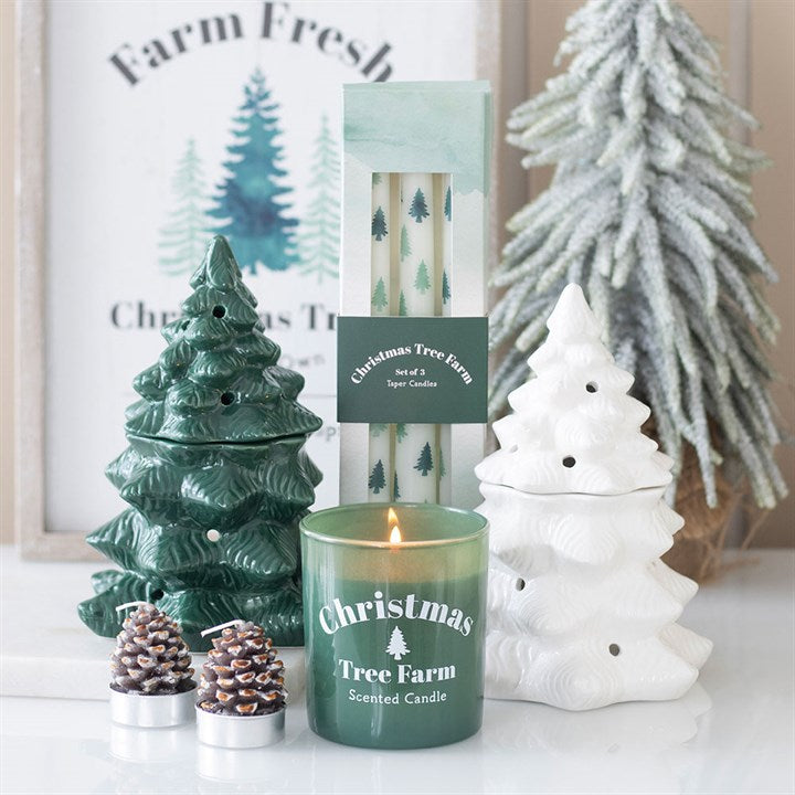 Green Fir Tree Oil Burner & Wax Warmer