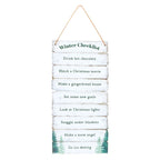 Christmas Winter Wonderland Checklist Hanging Sign