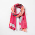 Eco Style - Watercolour Floral Scarf - Fuchsia