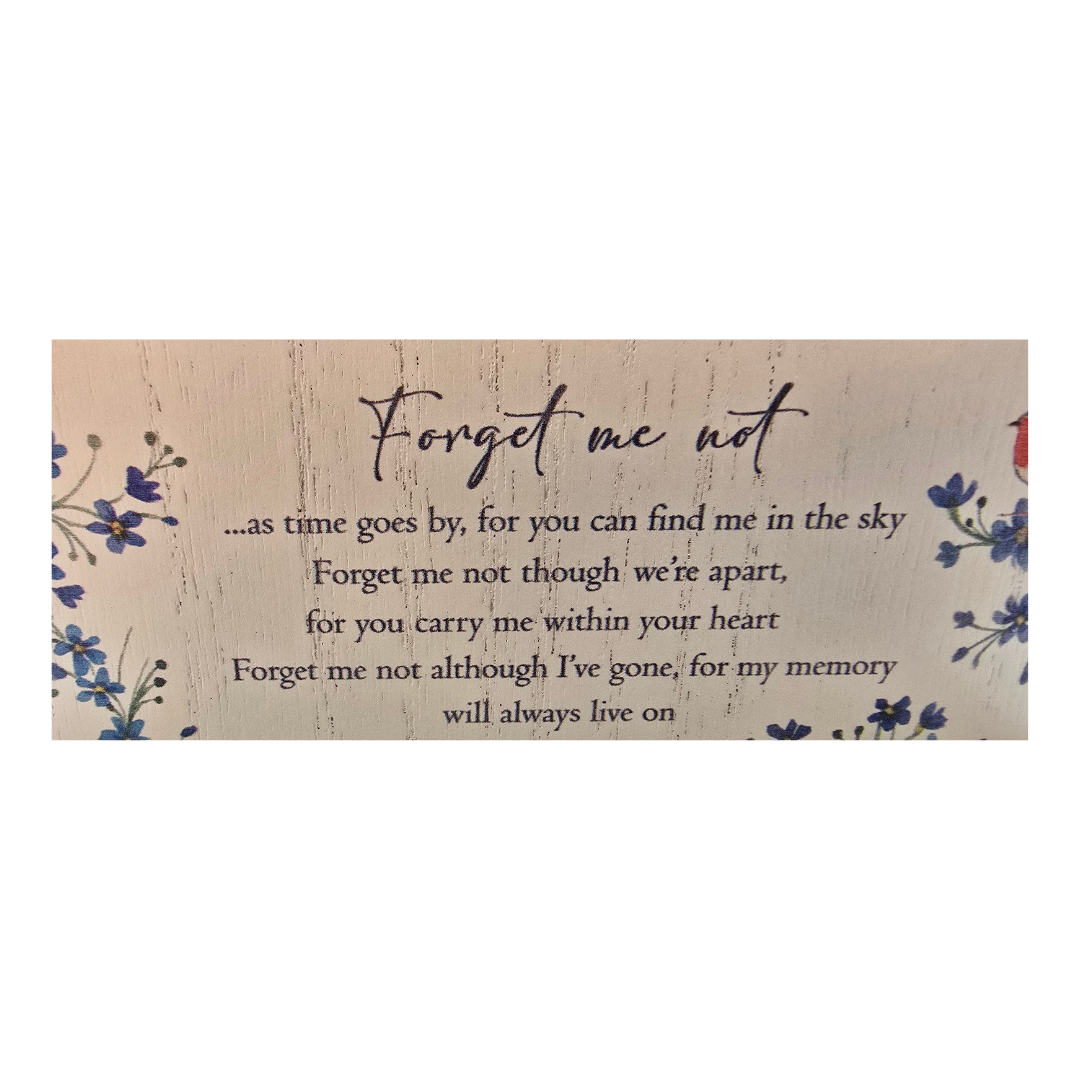 Forget-me-not & Robin Photo Frame With T-Light Holder