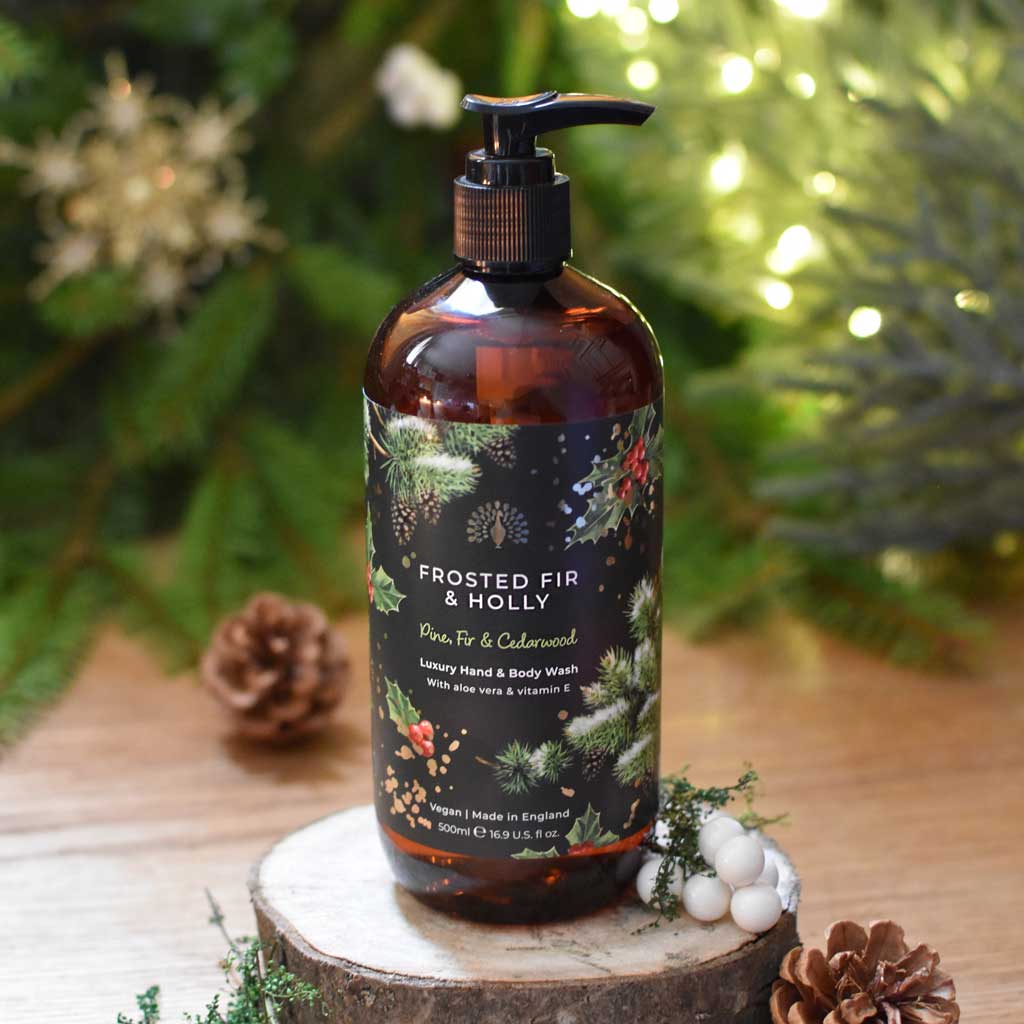 The English Soap Company - Christmas Tidings Frosted Fir and Holly Hand and Body Wash