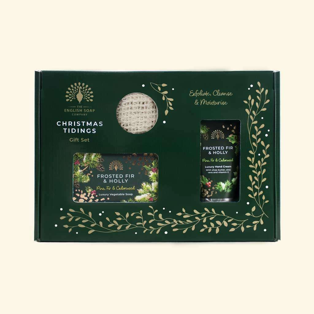 The English Soap Company - Christmas Tidings Frosted Fir and Holly Hand and Body Gift Set