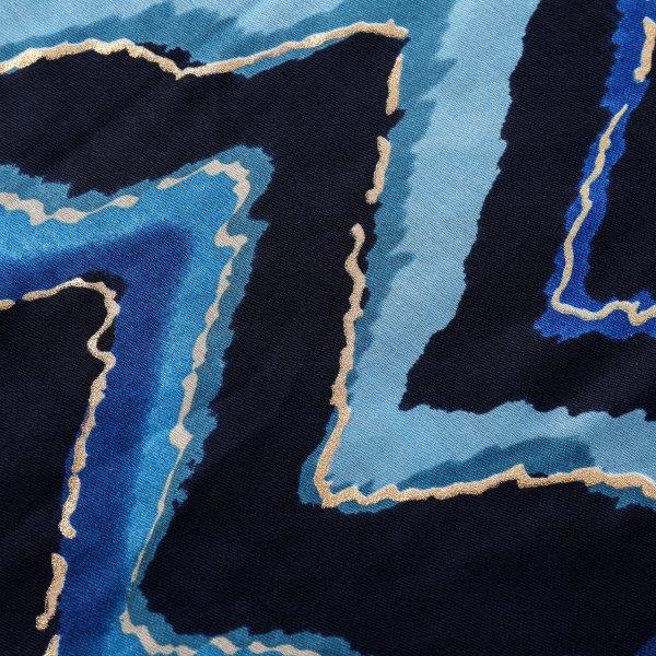 Eco Style - Zigzag Scarf - Blue