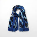 Eco Style - Zigzag Scarf - Blue