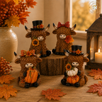 Autumn Highland Cow Ornaments - 4 Designs