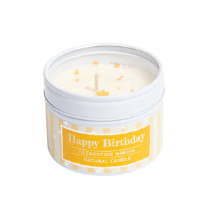 Sparkle Candle Tin - Happy Birthday - Clementine Mimosa
