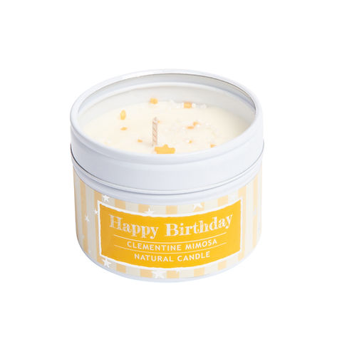 Sparkle Candle Tin - Happy Birthday - Clementine Mimosa