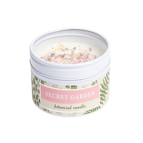 Sparkle Candle Tin - Secret Garden