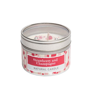 Sparkle Candle Tin - Strawberry & Champagne