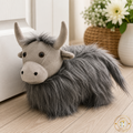 Highland Cow Doorstop Grey