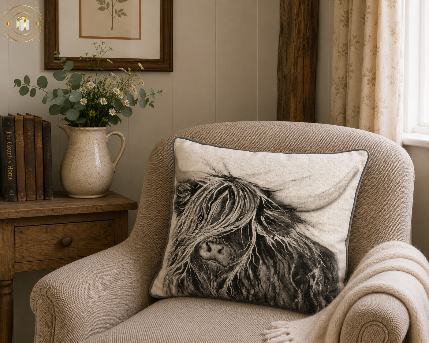 Highland Cow Cushion