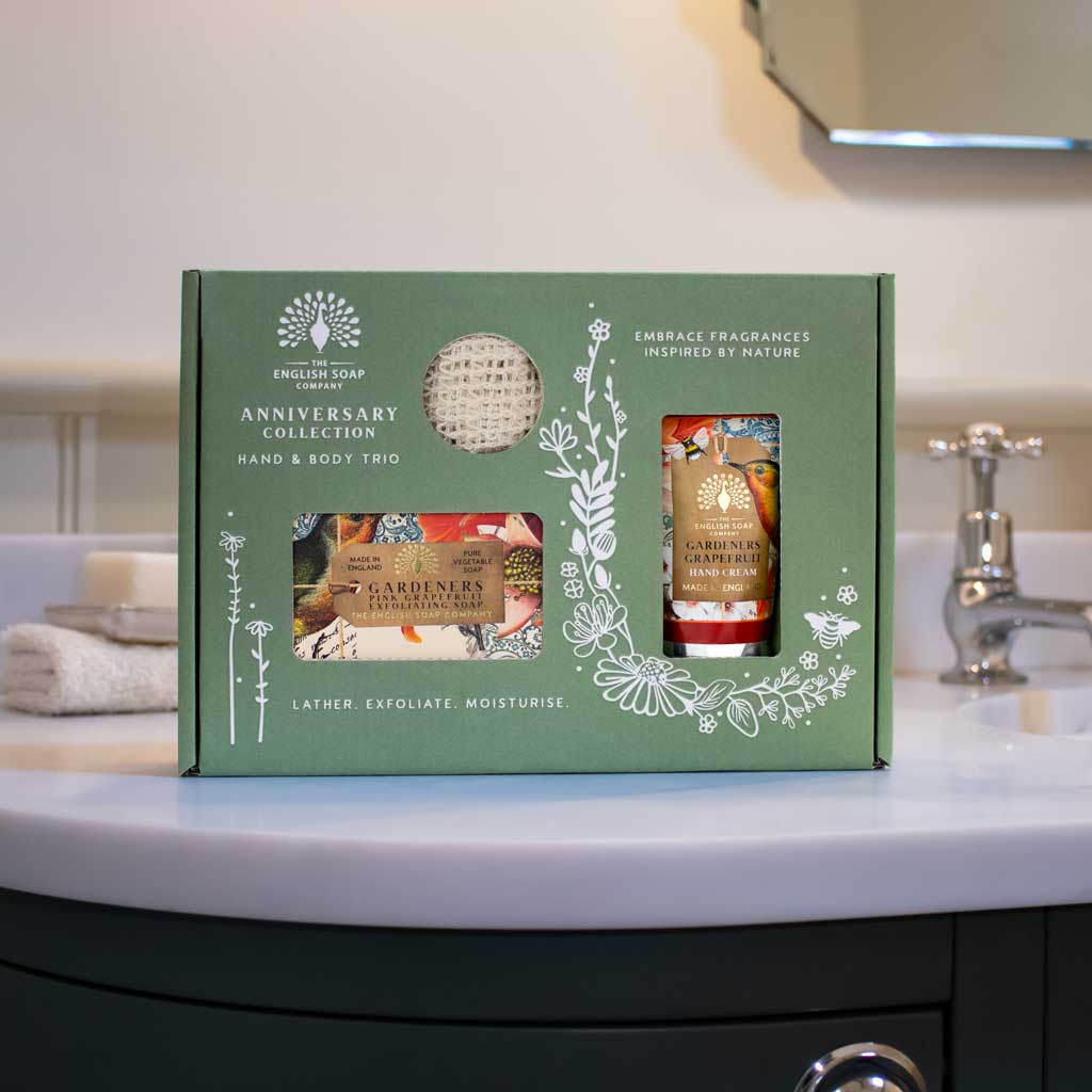 The English Soap Company Anniversary Gardeners Grapefruit Hand and Body Trio