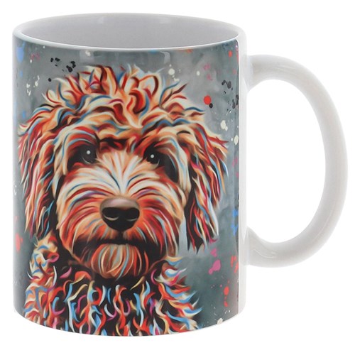 Aquamarine Labradoodle Dog Mug