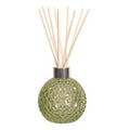 Glass Reed Diffuser Bottle & 50 Rattan Reeds - Green