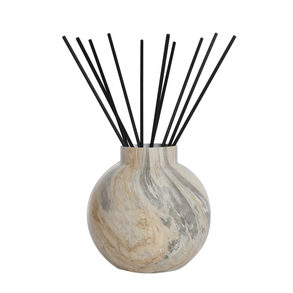 Large Glass Reed Diffuser Bottle & 50 Fibre Reeds - Grigio