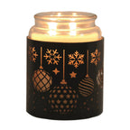 Tealight Wax Melter Burner and Candle Holder - Black & Gold Silhouette - Christmas Baubles