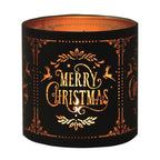 Tealight Wax Melter Burner and Candle Holder - Black & Gold Silhouette - Merry Christmas
