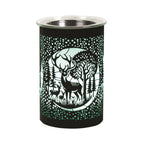 Colour Changing Electric Plug In LED Wax Warmer Black Stag Deer Family