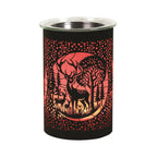Colour Changing Electric Plug In LED Wax Warmer Black Stag Deer Family