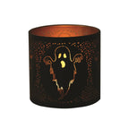 Tealight Wax Melter Burner and Candle Holder - Black & Gold Silhouette - Ghost