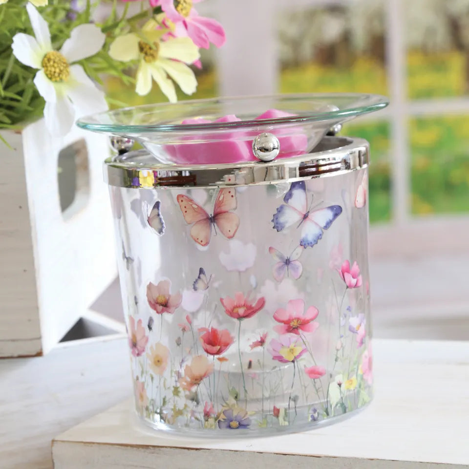 Tea Light Wax Warmer - Butterfly Garden