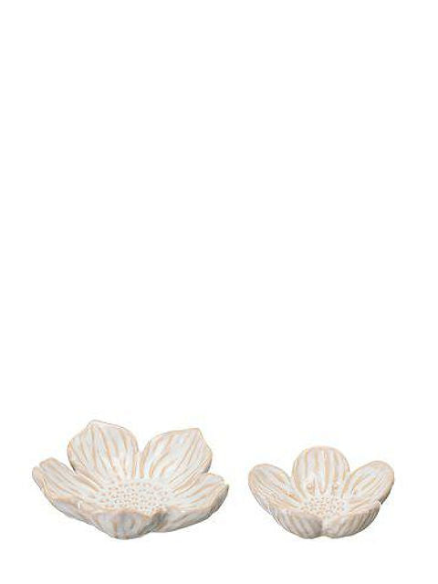 Set Of 2 Ornamental Flower Dishes
