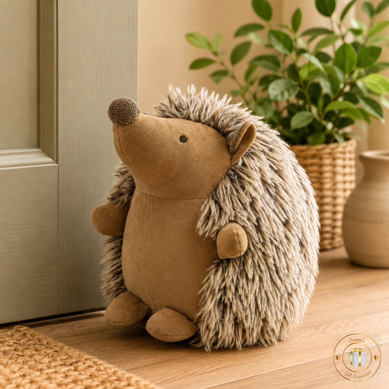 Plush Hedgehog Doorstop