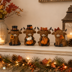 Autumn Highland Cow Ornaments - 4 Designs