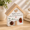 Pebble Glass - Robins Appear When Loved Ones Are Near Wooden House Plaque