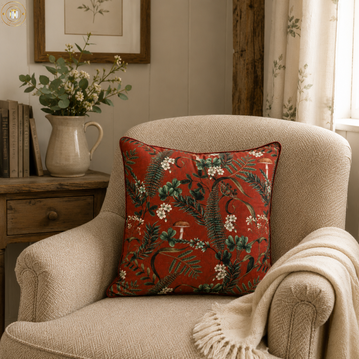 Woodland Botanical Cushion