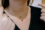 Teardrop Pendant Necklace in Pink