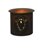 Tealight Wax Melter Burner and Candle Holder - Black & Gold Silhouette - Ghost
