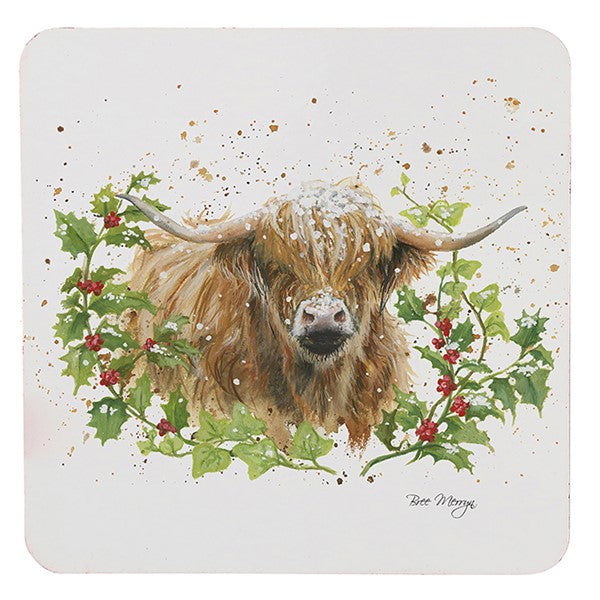 Bree Merryn Logan - Highland Cow Logan Coasters Set of 4