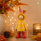 Bunny Rabbit In Yellow Raincoat 🐰🌧️🍂