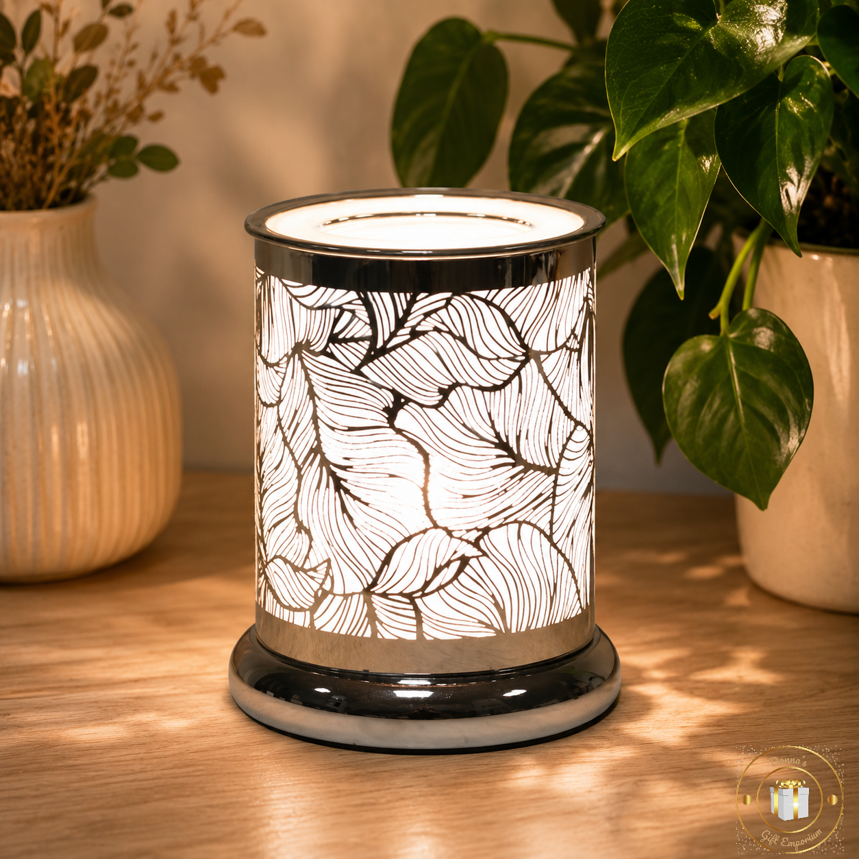 Electric Touch Lamp Wax Warmer Leaves