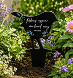 Robin & Forget-me-not Remembrance Wooden Garden Stake