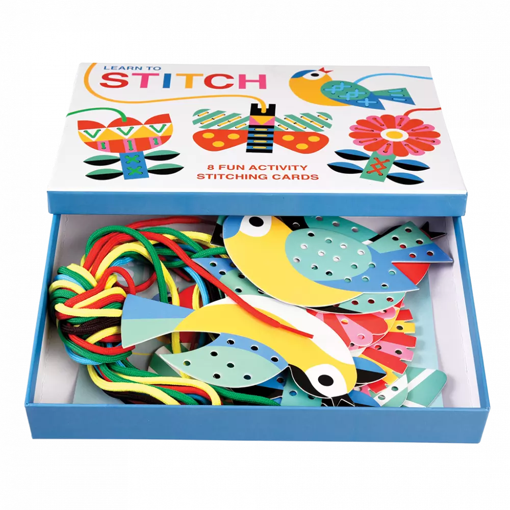 Children's cardboard stitching kit - Learn to stitch activity