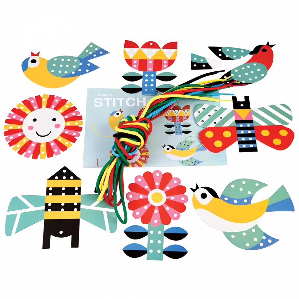 Children's Cardboard Stitching Kit - Learn to stitch activity