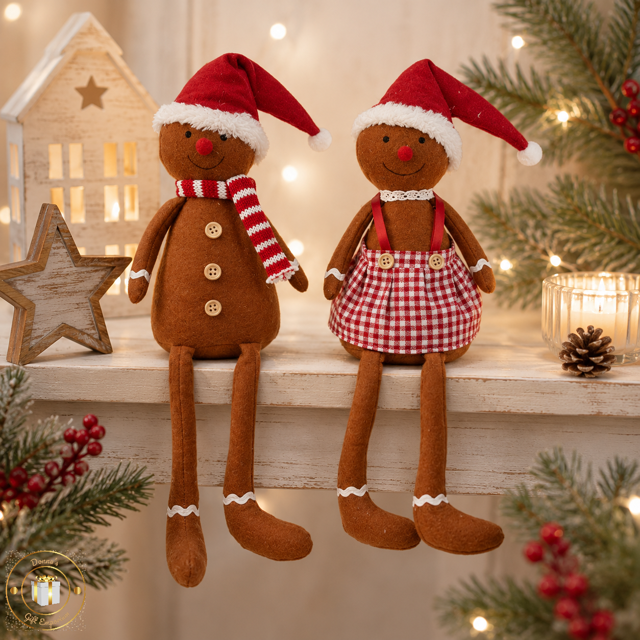 Gingerbread Shelf Sitter Christmas Decoration
