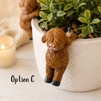 Highland Cow Plant Pot Hanger