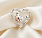 Robins Appear Two Tone Pin Brooch