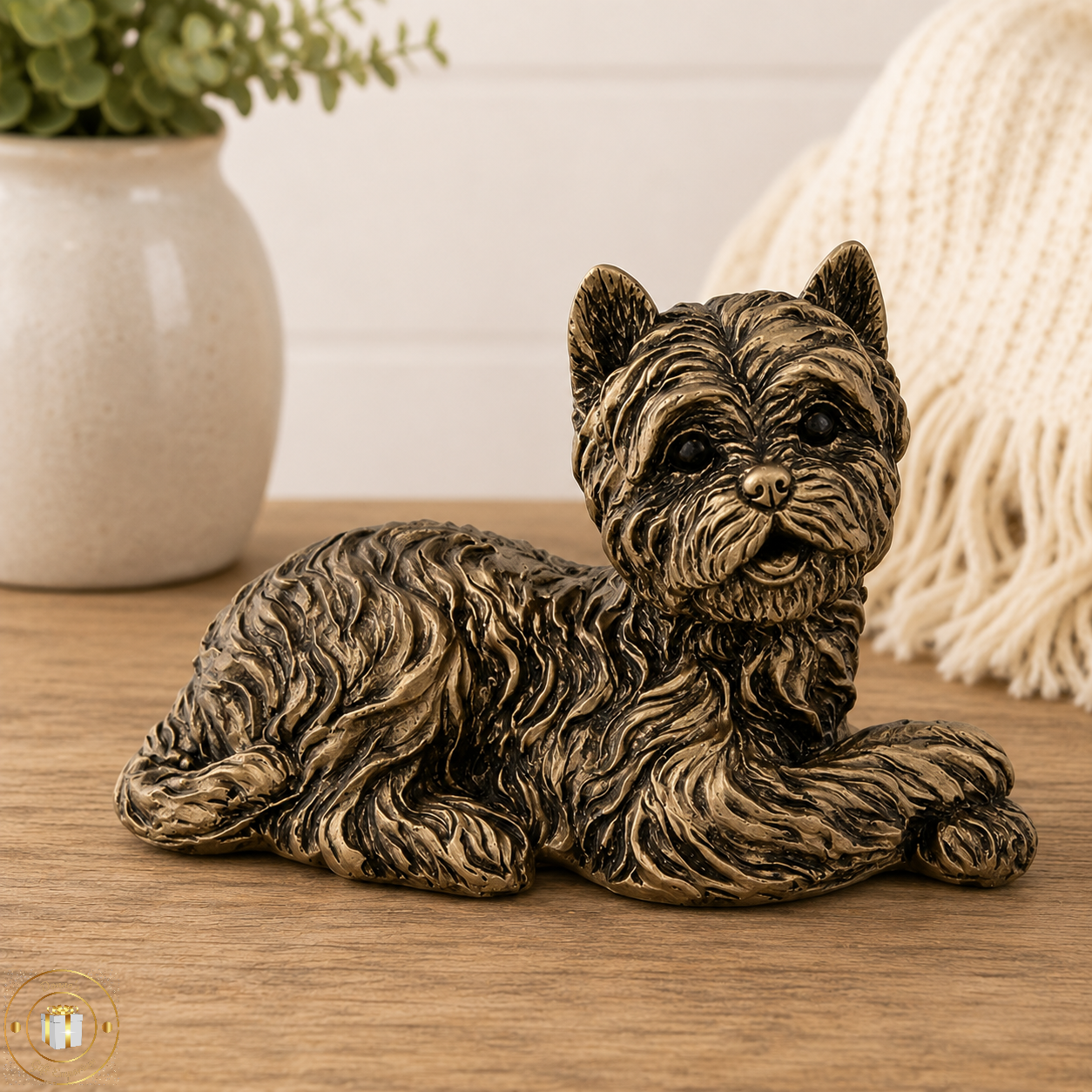 Bronze Effect Terrier Dog Ornament 🐾