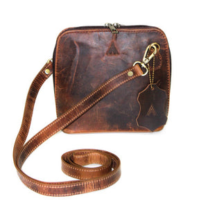 Vintage Leather Clutch / Cross Body Bag - Brown