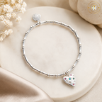 Glam Rox Starburst Silver Plated Bracelet